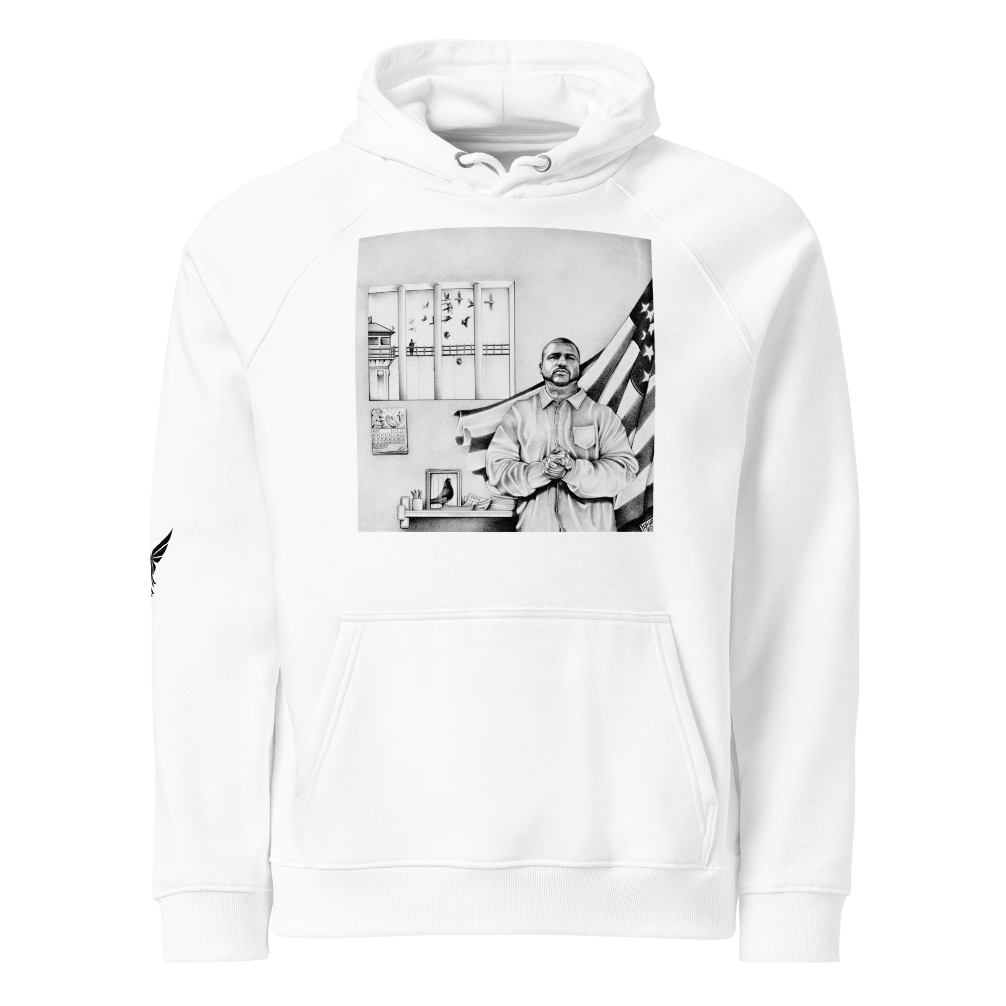 QSDC Unisex eco raglan hoodie
