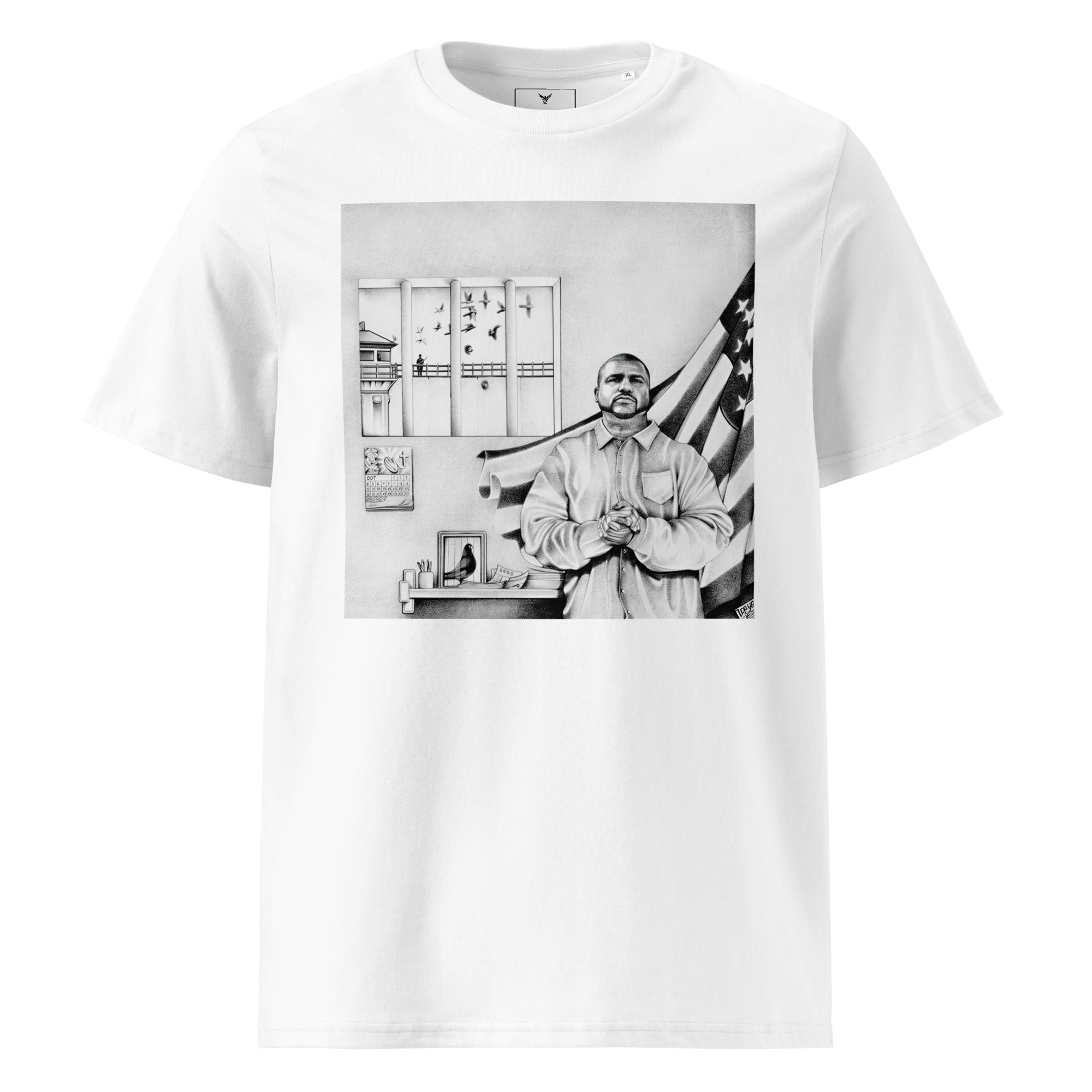 Unisex organic ribbed neck t-shirt