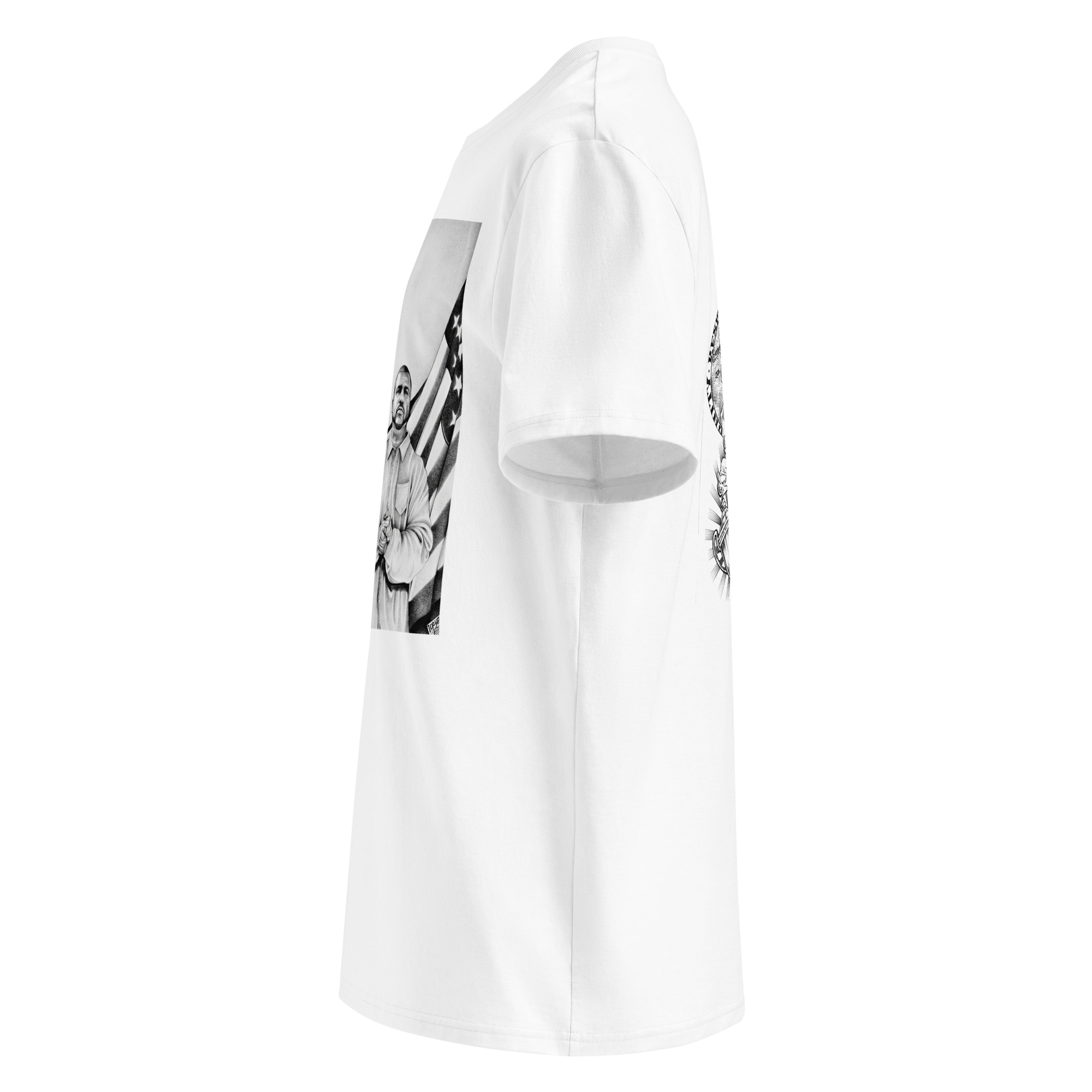 Unisex organic ribbed neck t-shirt - Image 3